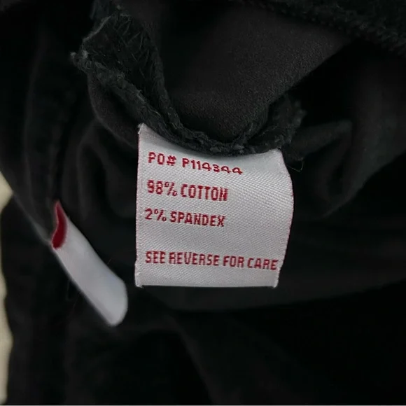 Y2K Younique Black Corduroy Ruched Tie Cargo Pants Size 5 Low Rise Fine Wale 90s - Picture 10 of 13